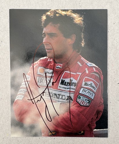 Ayrton senna signed photograph - senna,