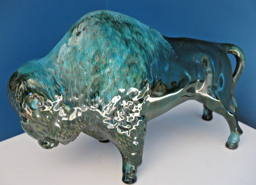 Large vintage blue mountain - vintage,