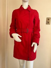 Ladies Gore Tex Prada Trench Coat Jacket Size 14 Red Vintage 00s
