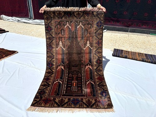 3x5 hand knotted afghan - hand,