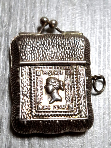 Antique sterling silver vesta - silver,