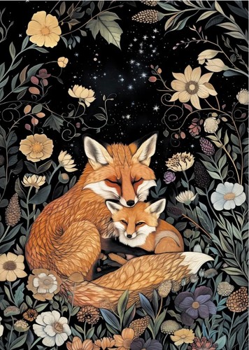Foxes fine art blank - foxes,