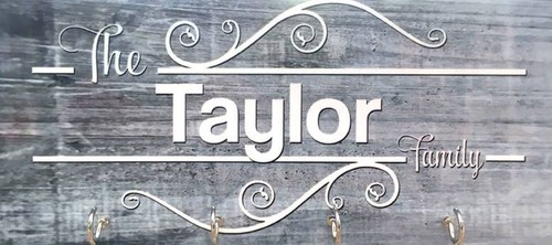 Personalised wall mounted key - wall-mounted,