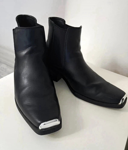 Men black leather chelsea - men’s,
