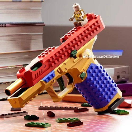 Building block pistol shell - building,