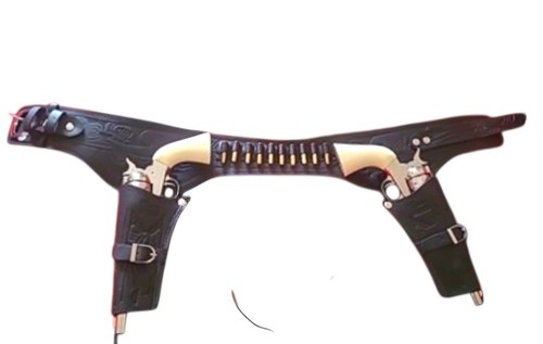 Cowboy gun double holster - gun,