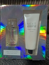 NEXT Aura Perfume 100ml & Shimmer Body Lotion 200ml Gift Set. New. Packed
