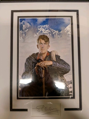 Edmund hillary signed framed - edmund,