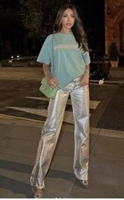 ZARA WOMAN NEW TROUSERS SILVER