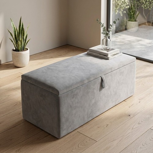 Plain ottoman storage blanket - plain,