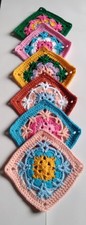 6 HANDMADE CROCHET SQUARES 13 CM CREATE YOUR OWN PROJECT
