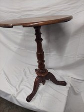 mid century Solid Wood Table Wine Occasional Turned Centre Column Repro