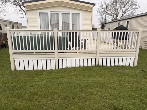 Static caravan veranda decking