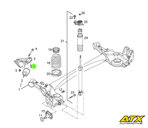Rear axle bush - rear,