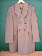 DUNN & CO British Military Peacoat Size 48 Large Taupe Brown Vintage Classic