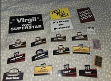 WWF WWE Mattel Elite HOF Legends Rare Name Plates For Bases