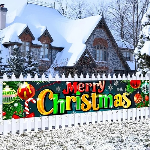 Large merry christmas banner - large,