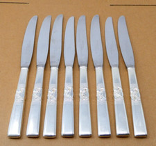 8 Community Plate 24cm Dinner Knives Set of Eight Stainless Steel Blades