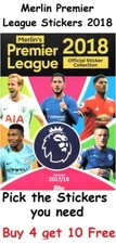 Merlin Premier League 2018 Football Stickers. Pick what you need Merlins 2017/18