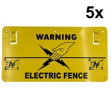 5 x Warning Electric Fence