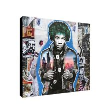 Jimi Hendrix - Graffiti - Framed Canvas Wall Art Print - Various Sizes