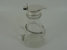 HANDSOME GEORGE VI SOLID STERLING SILVER WHISKY NOGGIN AND LABEL BIRMINGHAM 1937