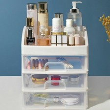 4 Tiers Makeup Storage Clear