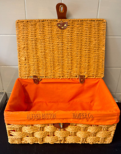 Strong woven basket - woven, orange