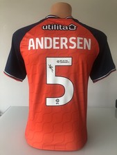 Signed Mads Juel Andersen Luton Town 2025/26 Shirt COA