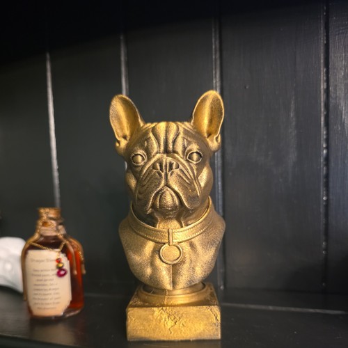 French bulldog bust memorial - bulldog,