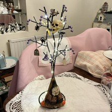 Halloween Light Up Tree creepy With Cobwebs Witch skull bats and things Bespoke