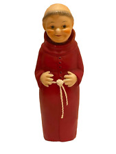 Goebel Hummel Red Decanter Monk Figure Vintage German Ceramic