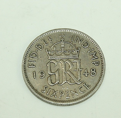 1948 sixpence coin king - 1948,