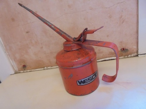 Vintage wesco pump oil can - pump,