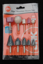 JAK 10pc Mounted Stone Set,  Rotary Grinder, Good Condition, Unopened Packaging