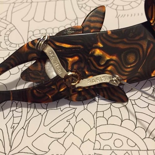 Lea stein brooch vintage - brooch, fox