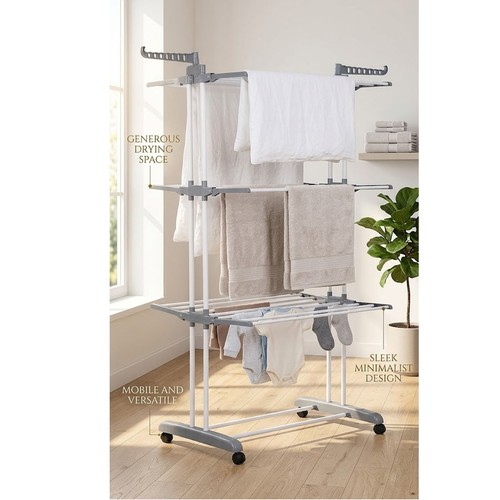 Foldable clothes airer - clothes, tier