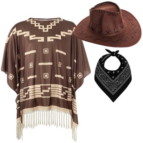 Adults western poncho cowboy - adults,