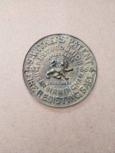Brass safe plaque - safe,