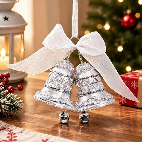 Twin bell holiday - holiday, ornament