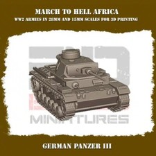 Afrika Korps Panzer III - 28mm - Bolt Action / Chain of Command / WW2