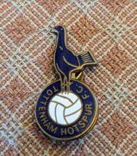 Vintage Tottenham Hotspur - Cockerel Enamel Football Badge - Maker P & G Sports