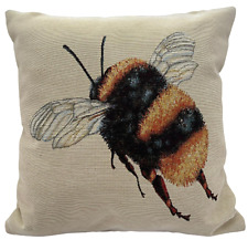 Bee Tapestry Cushion Cover, Cotton, Retro, Panel, Double-sided + FREE DOOR STOP