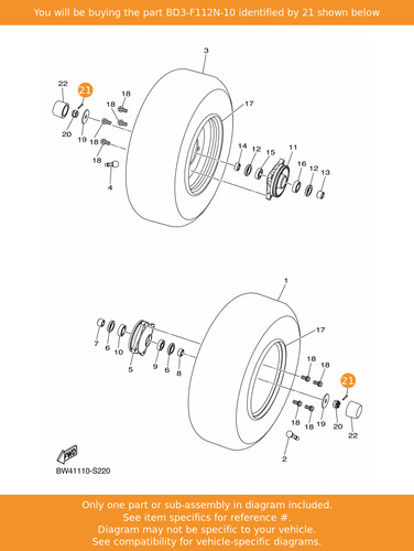 Yamaha pin bd3 f112n oem - yamaha, pin,