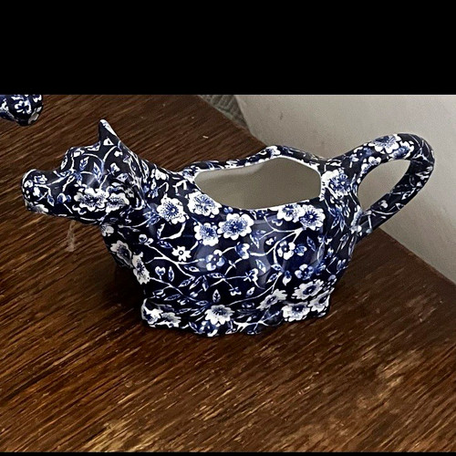 Burleigh calico blue white - calico,