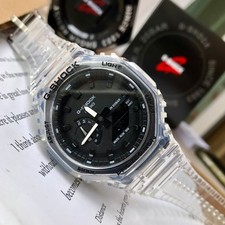 G-SHOCK GA-2100 Skeleton Series Black Dial with Clear Case Casual Sport Watches