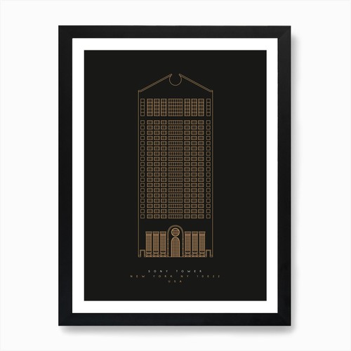 Sony tower art print - tower,