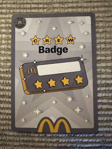 Mcdonald card crew badge - mcdonald’s,