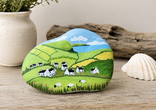 Hand painted pebble art - painted, –
