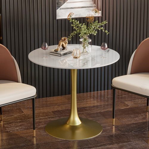 Round dining table - round, marble